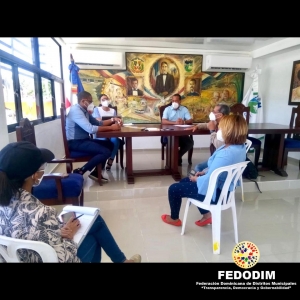 Reunión entre la Gerencia Técnica de FEDODIM y las autoridades de la Junta Distrital de Quita Sueño.